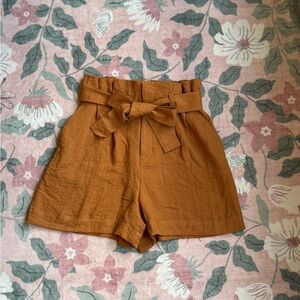 a new day Women's Brown High Waist Shorts